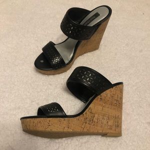 White House Black Market Black Wedges size 7.5